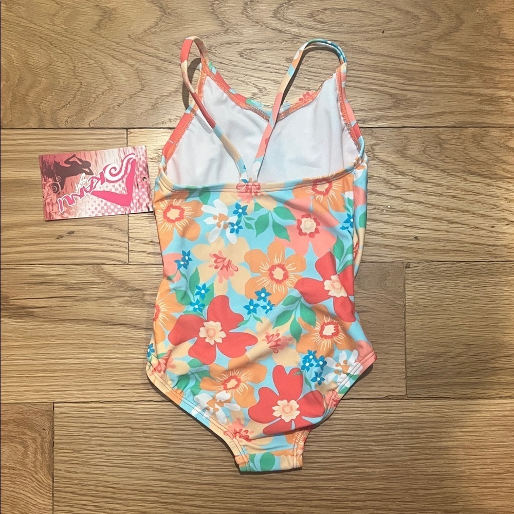 NWT Kanu Surf Colorful Floral Kids One Piece Swimsuit- 2T - Picture 3 of 6